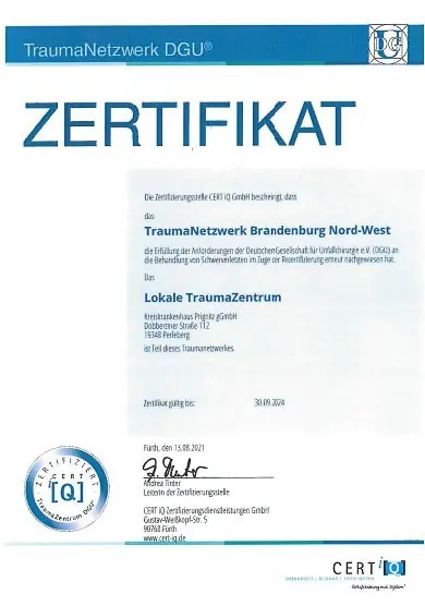 Traumazentrum-Zertifikat ElbMed